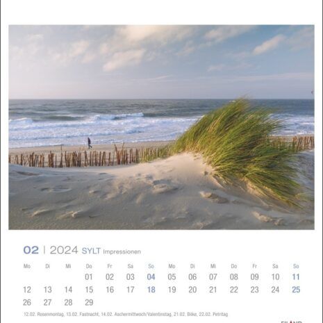 Sylt Impressionen – PostkartenKalender 2024 - Februar Sylt Impressionen – PostkartenKalender 2024 - Februar